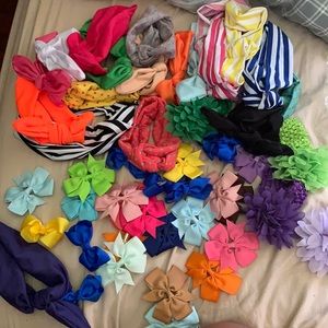 Mixed of hair bows and headbands for girls